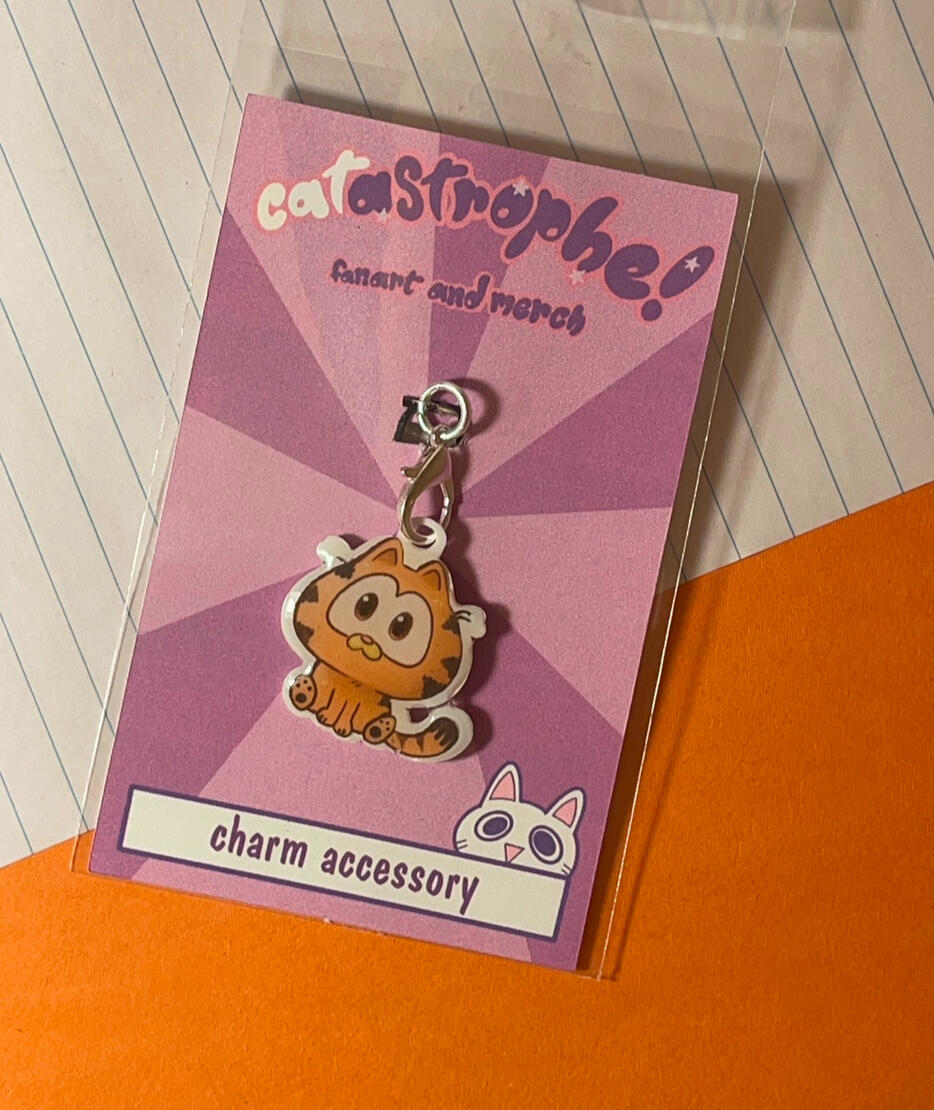 Baby Garfield charm (handmade)