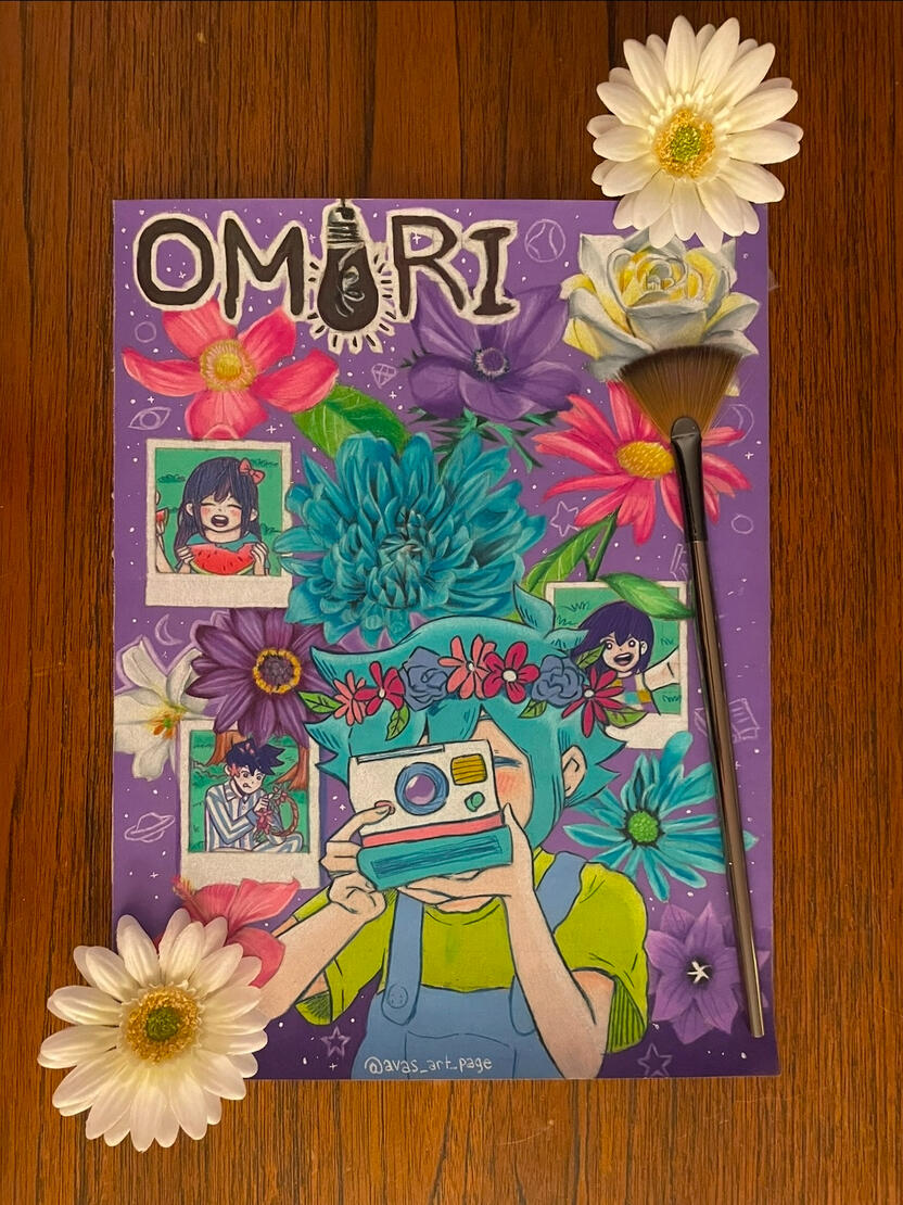 Omori colored pencil art; Sold traditionally